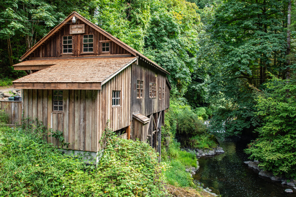 Usa, Washington State, Woodland. Cedar Creek Grist Mill, Near Vancouver, Washington.