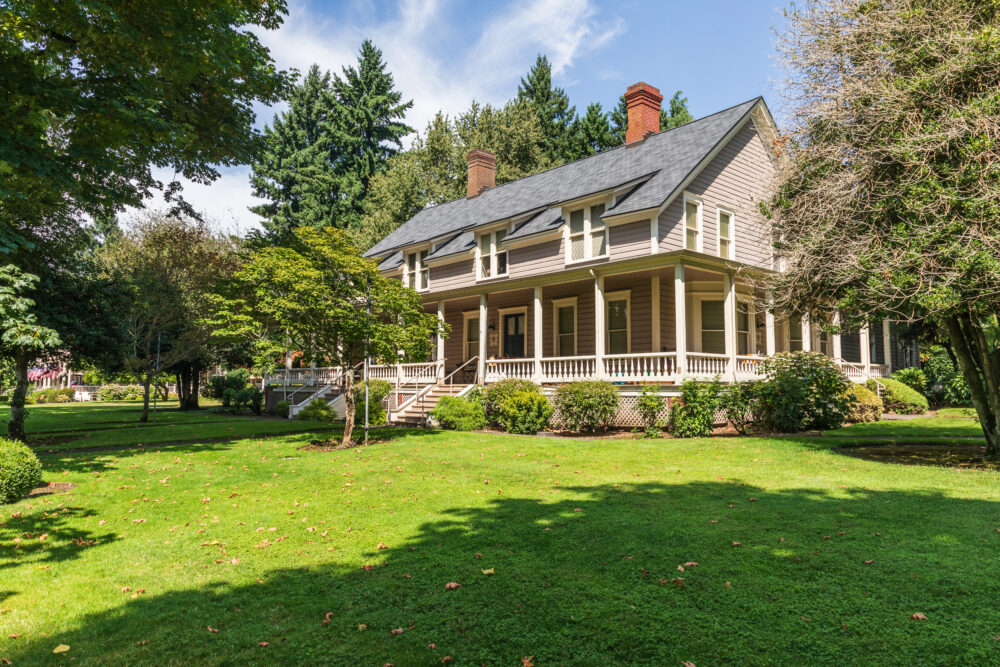 Usa, Washington State, Fort Vancouver National Historic Site. House On Officer's Row.